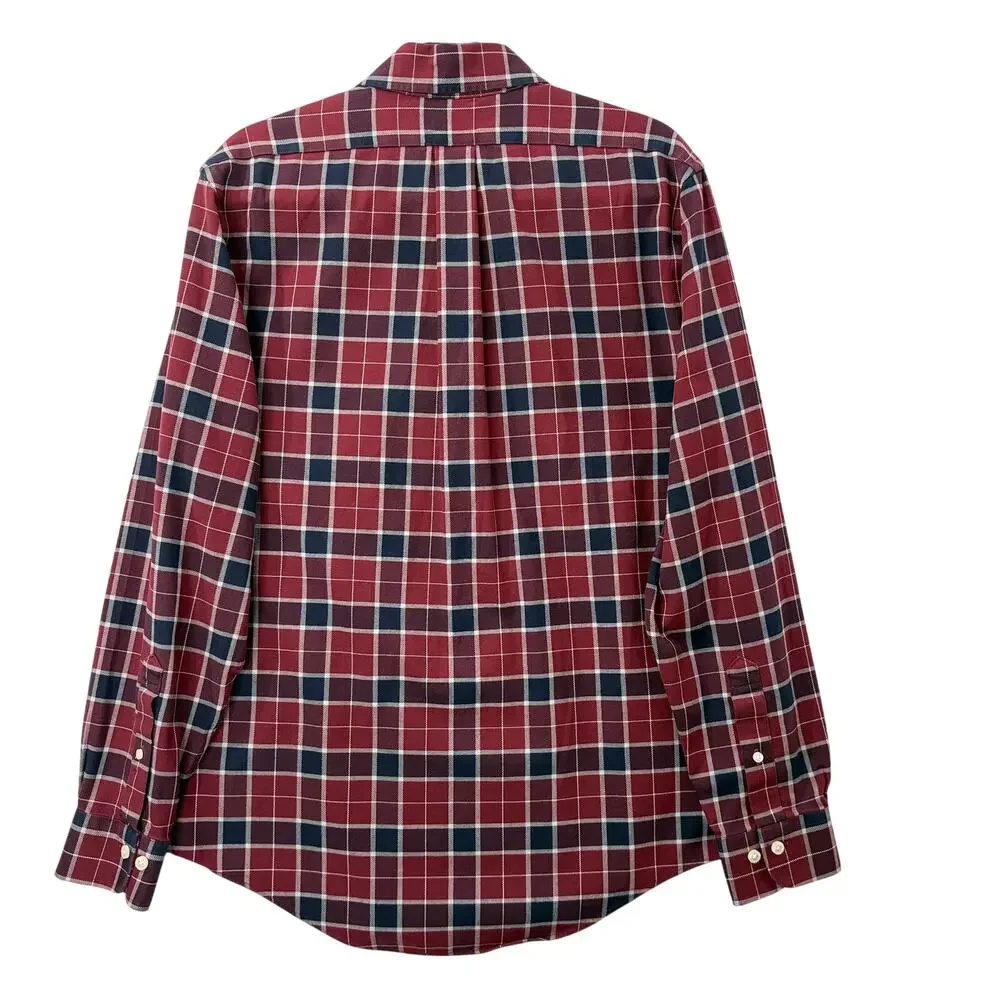 Brooks Brothers‎ Mens Size M Regent Shirt Button Up Plaid Non Iron Supima Cotton